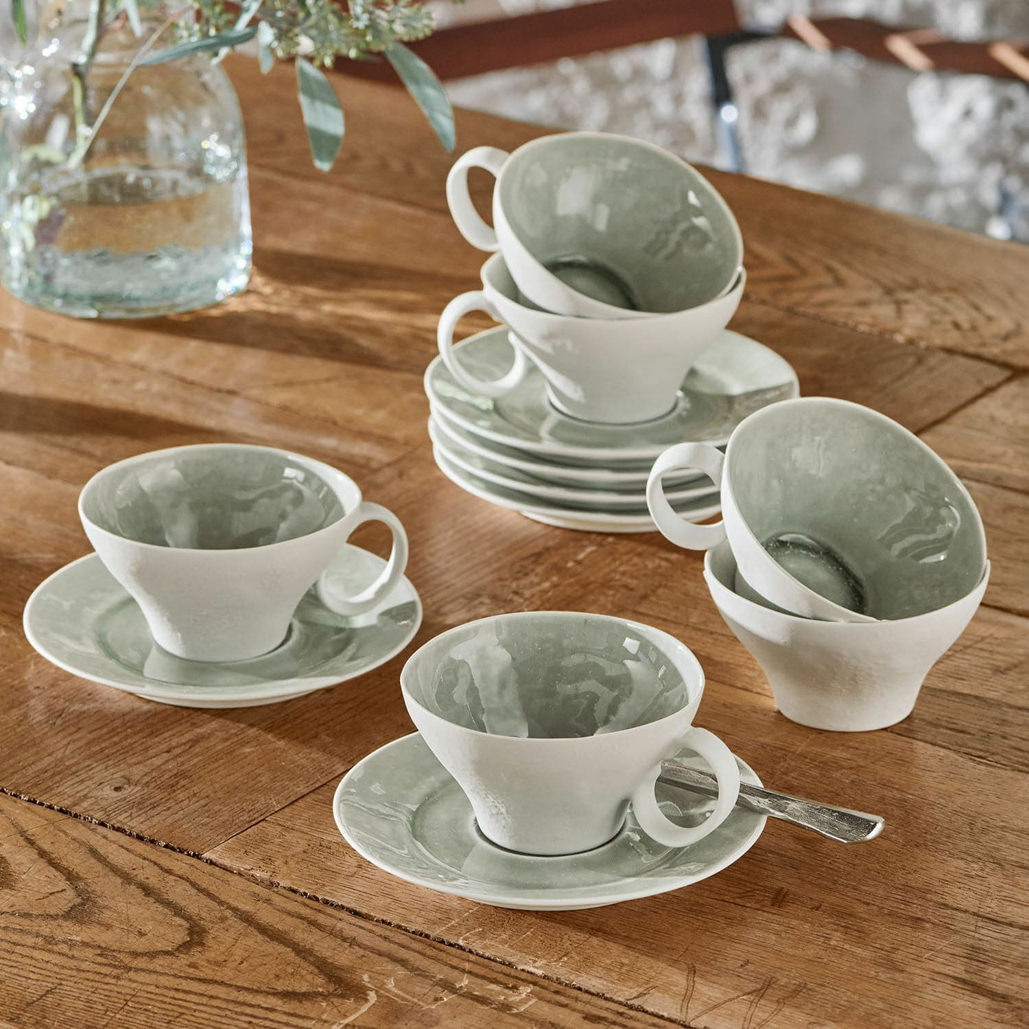 Set di 6 tazze con piattino Braganza