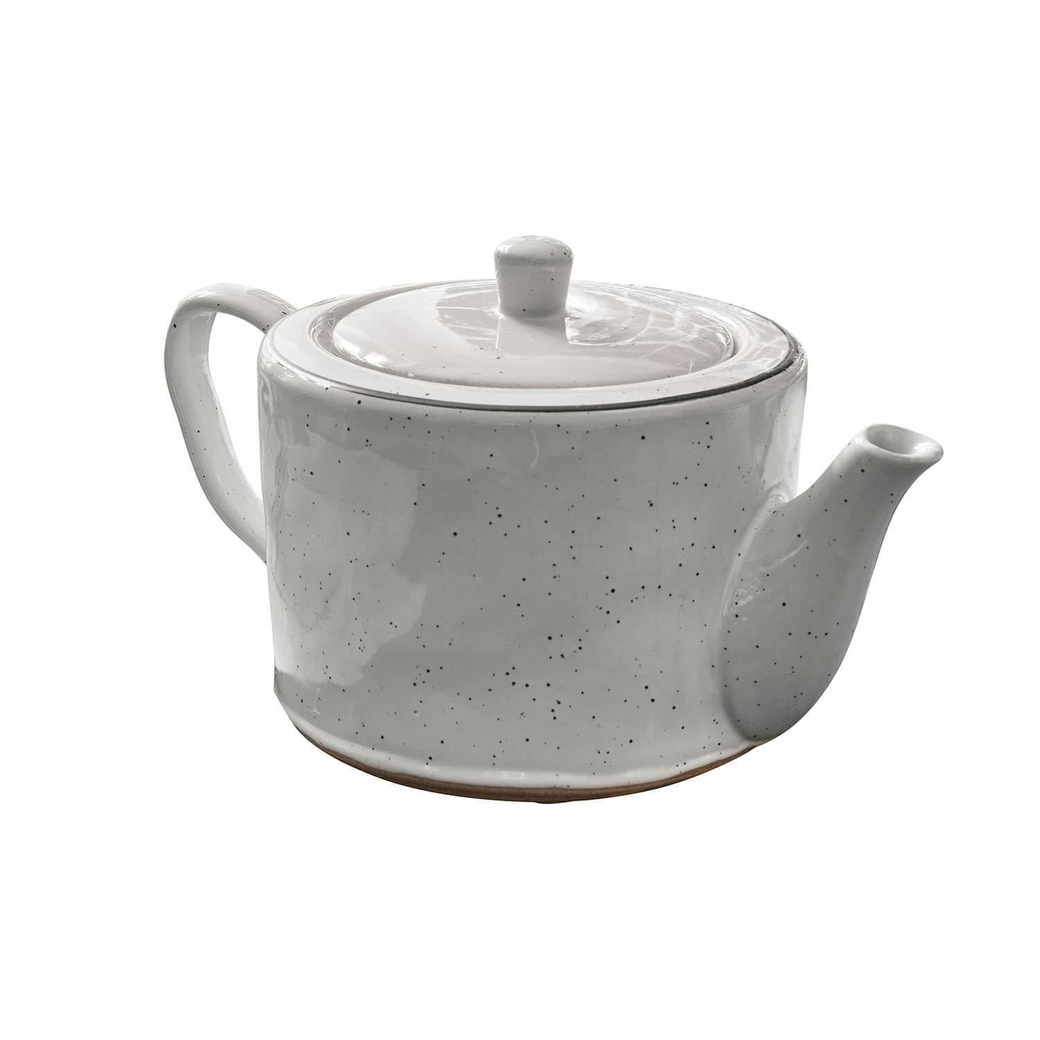 grigio Teiera in ceramica grigia Biarritz con coperchio e macchie nere per tè