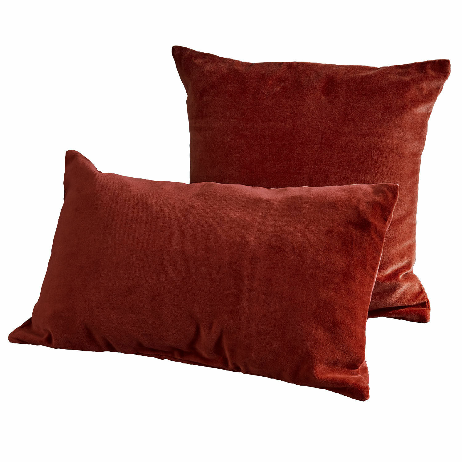 Coppia di copricuscini Tavoliera Set di due cuscini decorativi in morbido velluto rosso per soggiorno e camera da letto