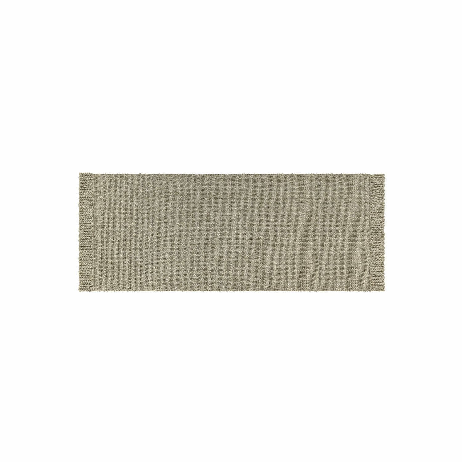 Passatoia Maravéa Tappeto beige con frange in materiale naturale, ideale per decorare gli interni e proteggere il pavimento