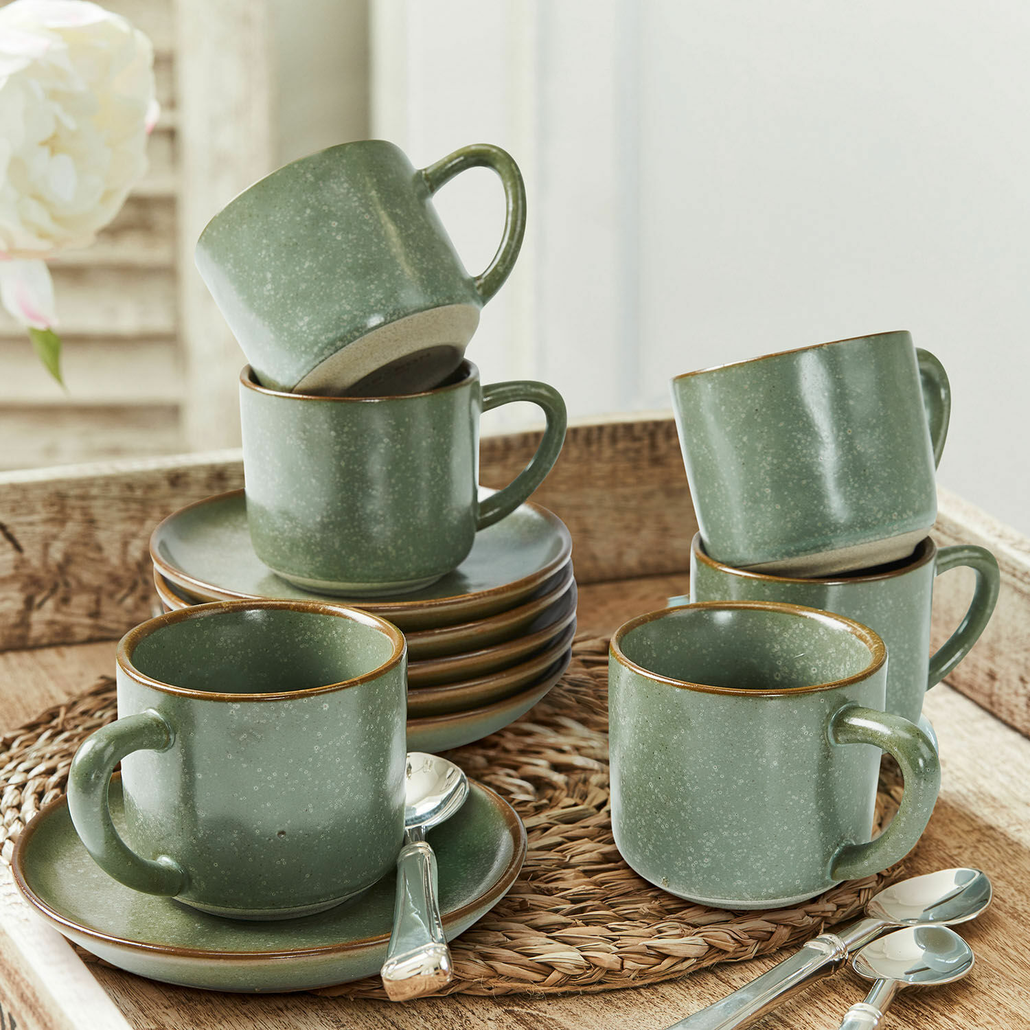 Set di 6 tazze con piattino Biarré