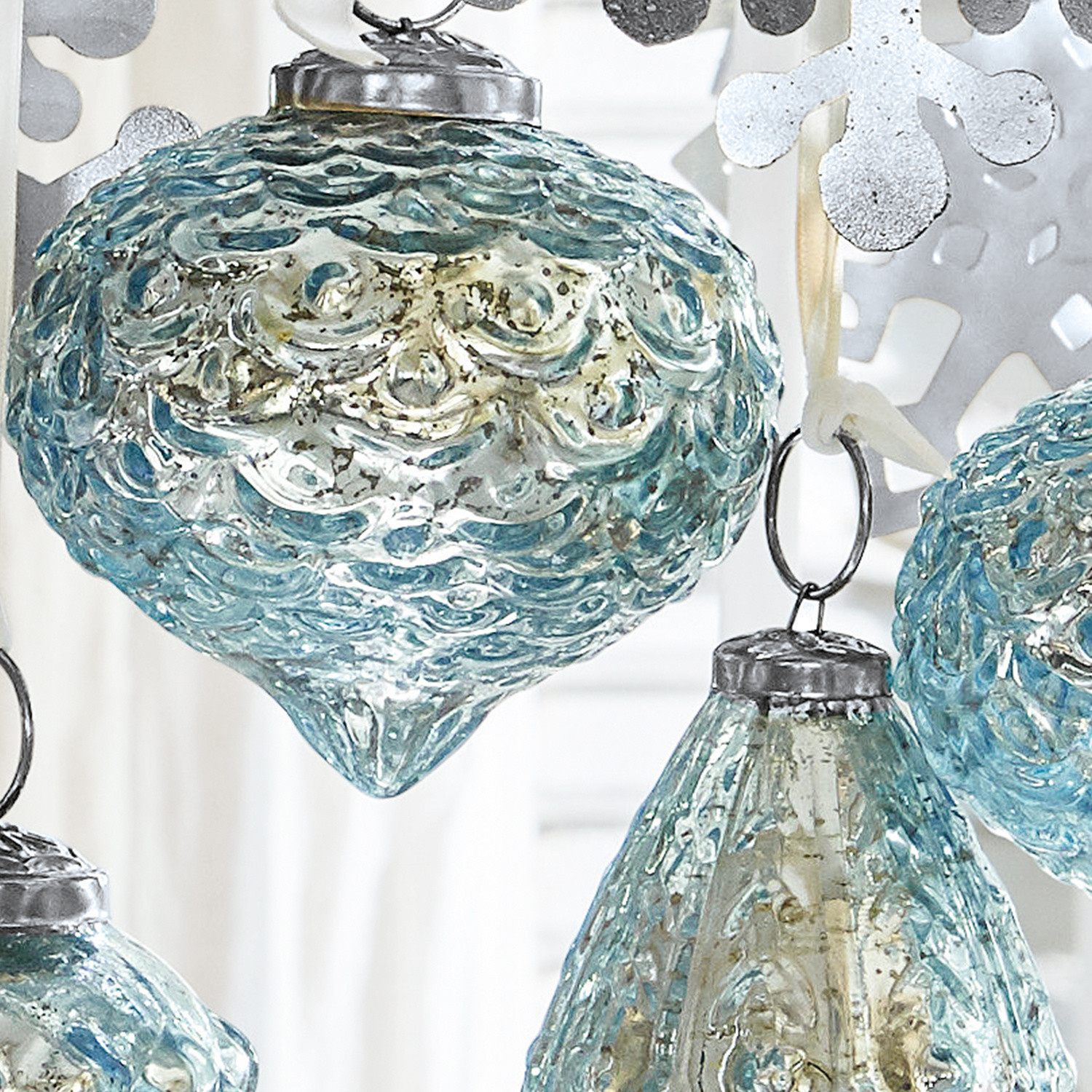 Set di 6 decorazioni natalizie Blue
