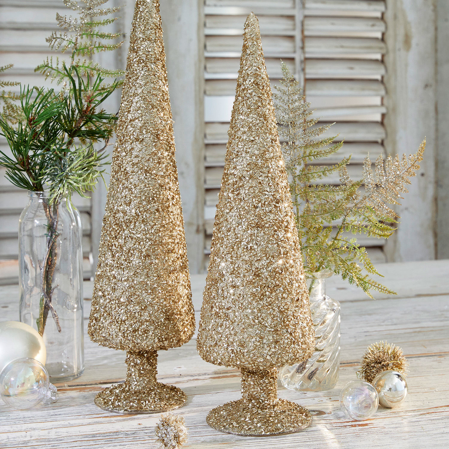 Coppia di alberelli decorativi Lawil