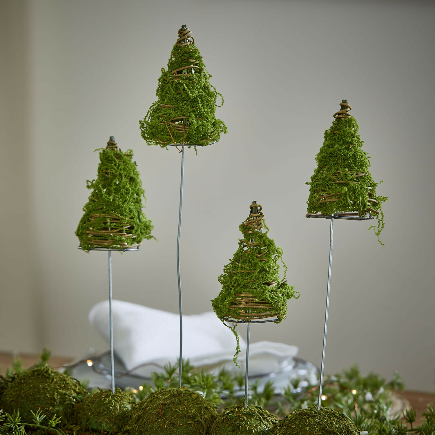 Set di 4 alberi decorativi Cassiola