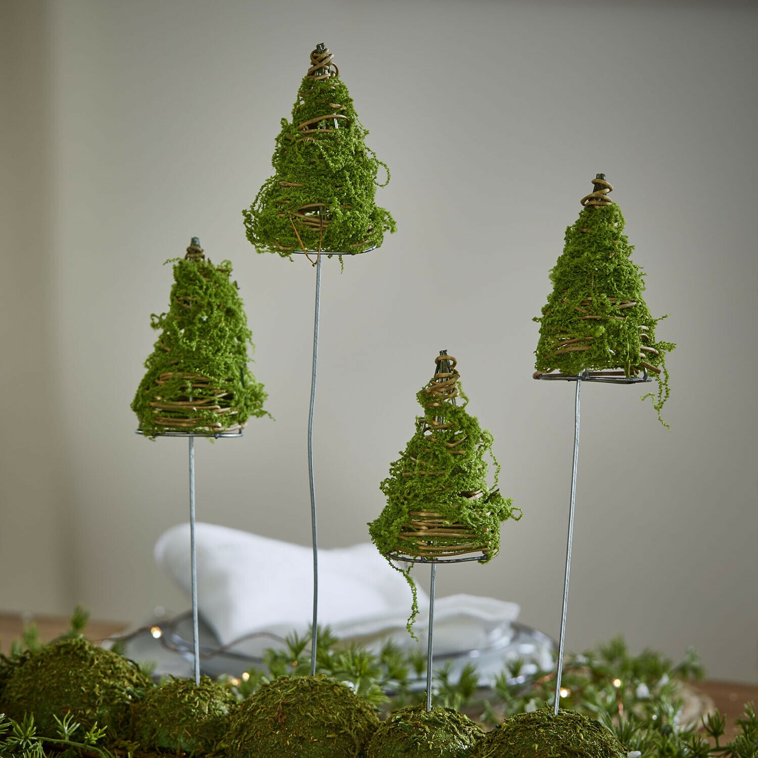 Set di 4 alberi decorativi Cassiola