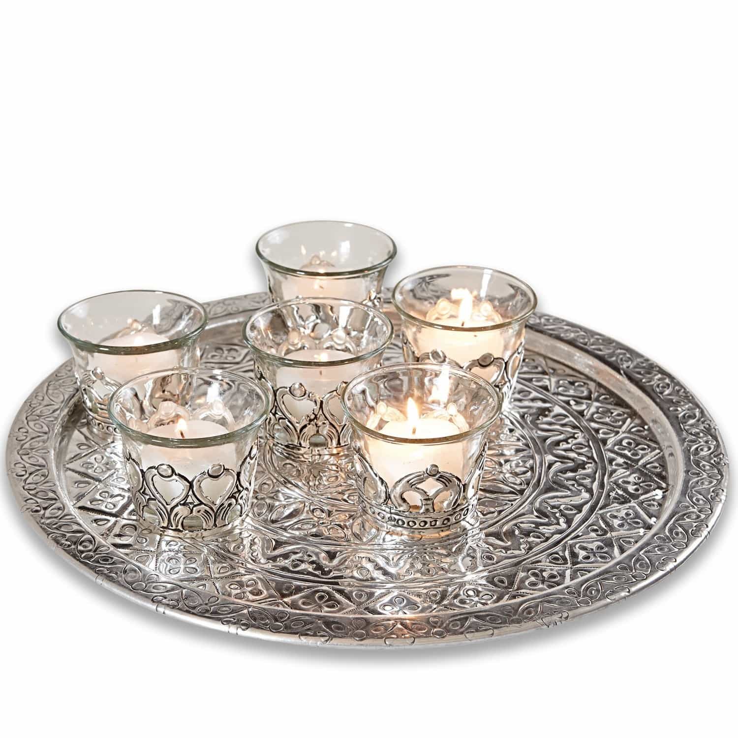 Set di 6 portalumini Felicity