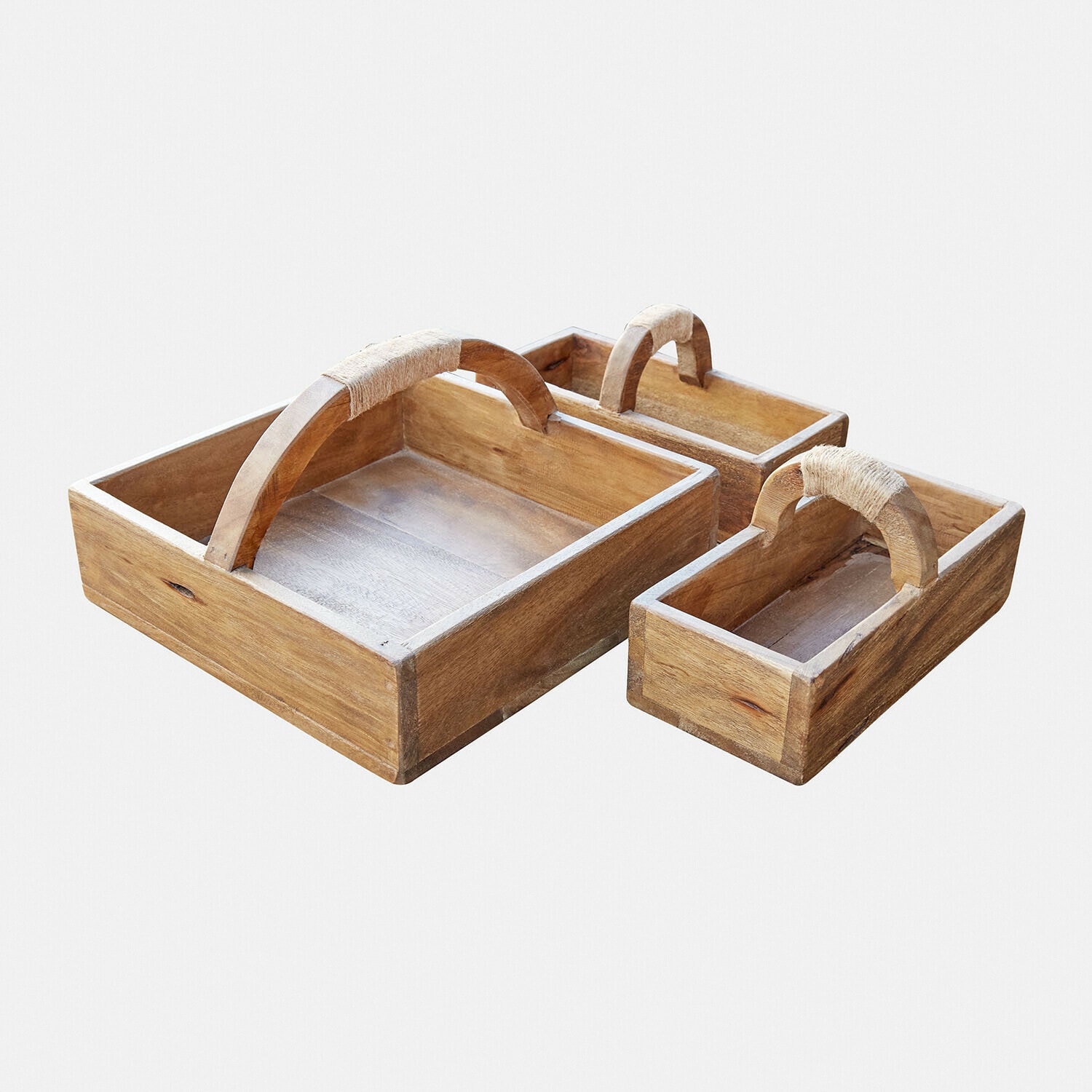 Set di 3 cassette di legno Nettleby