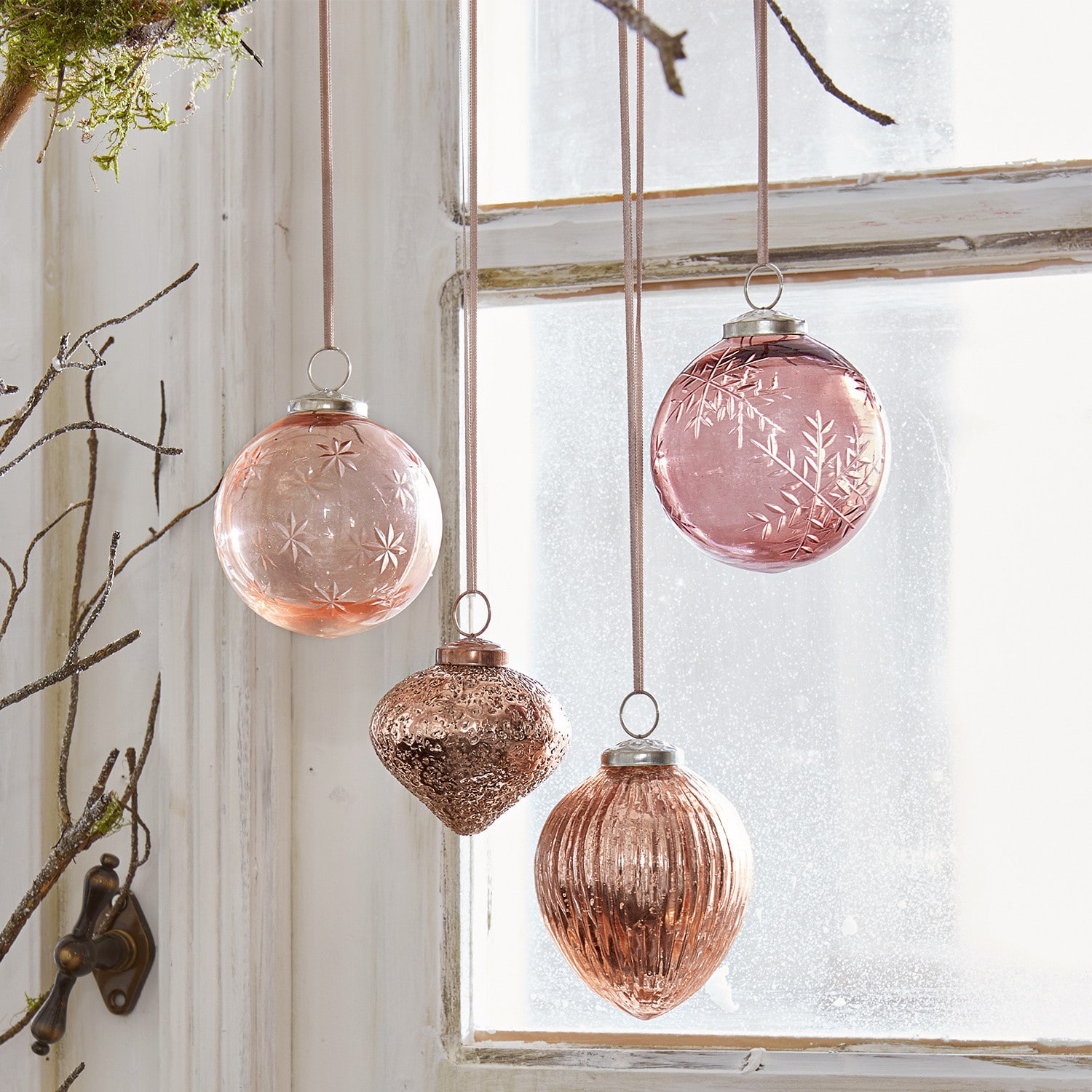 Set di 4 decorazioni natalizie Katie