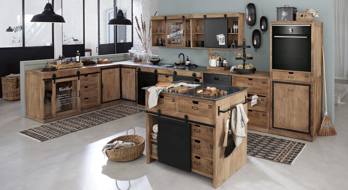 Cucina da sogno in stile industriale