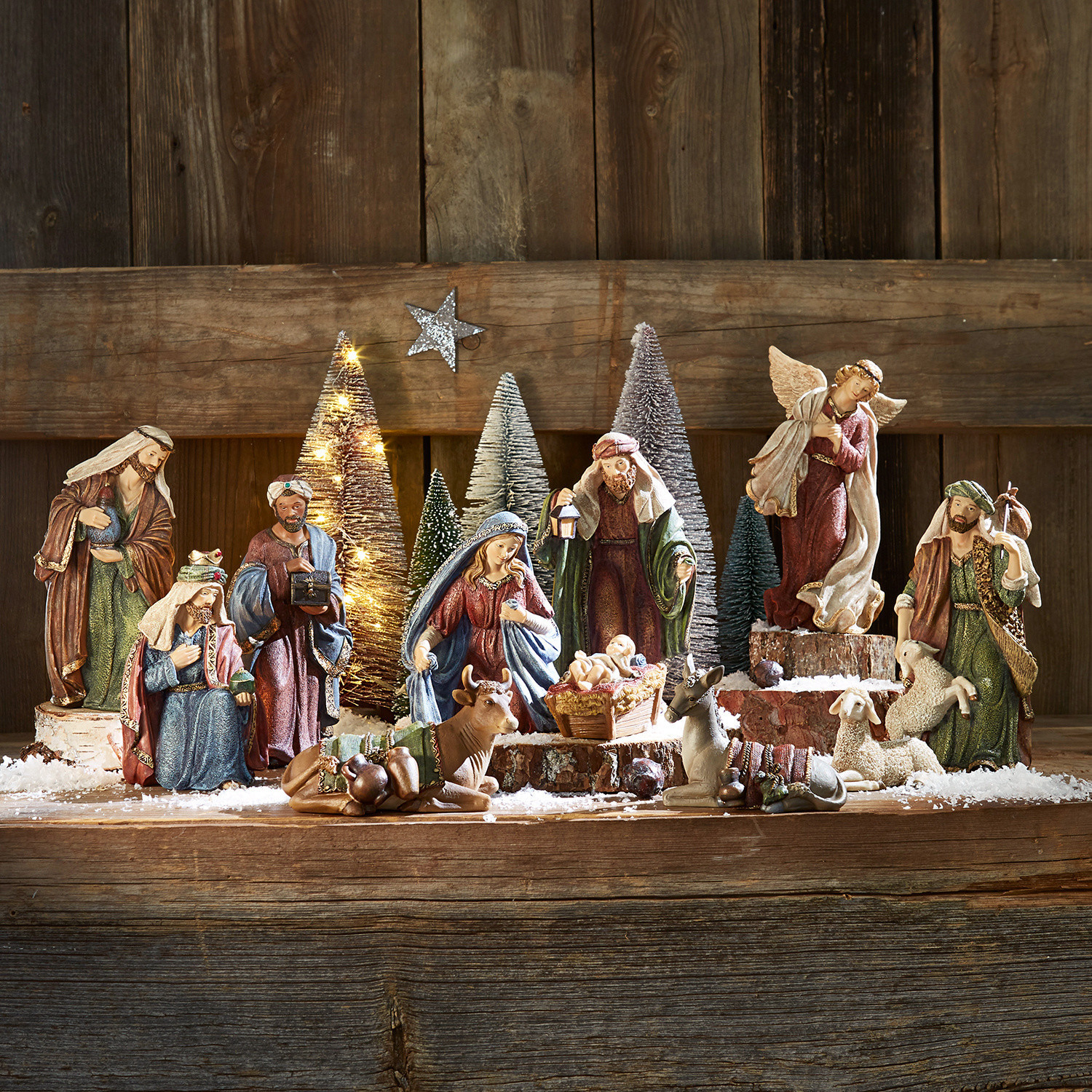 Set di 11 statuine per il presepe Christi