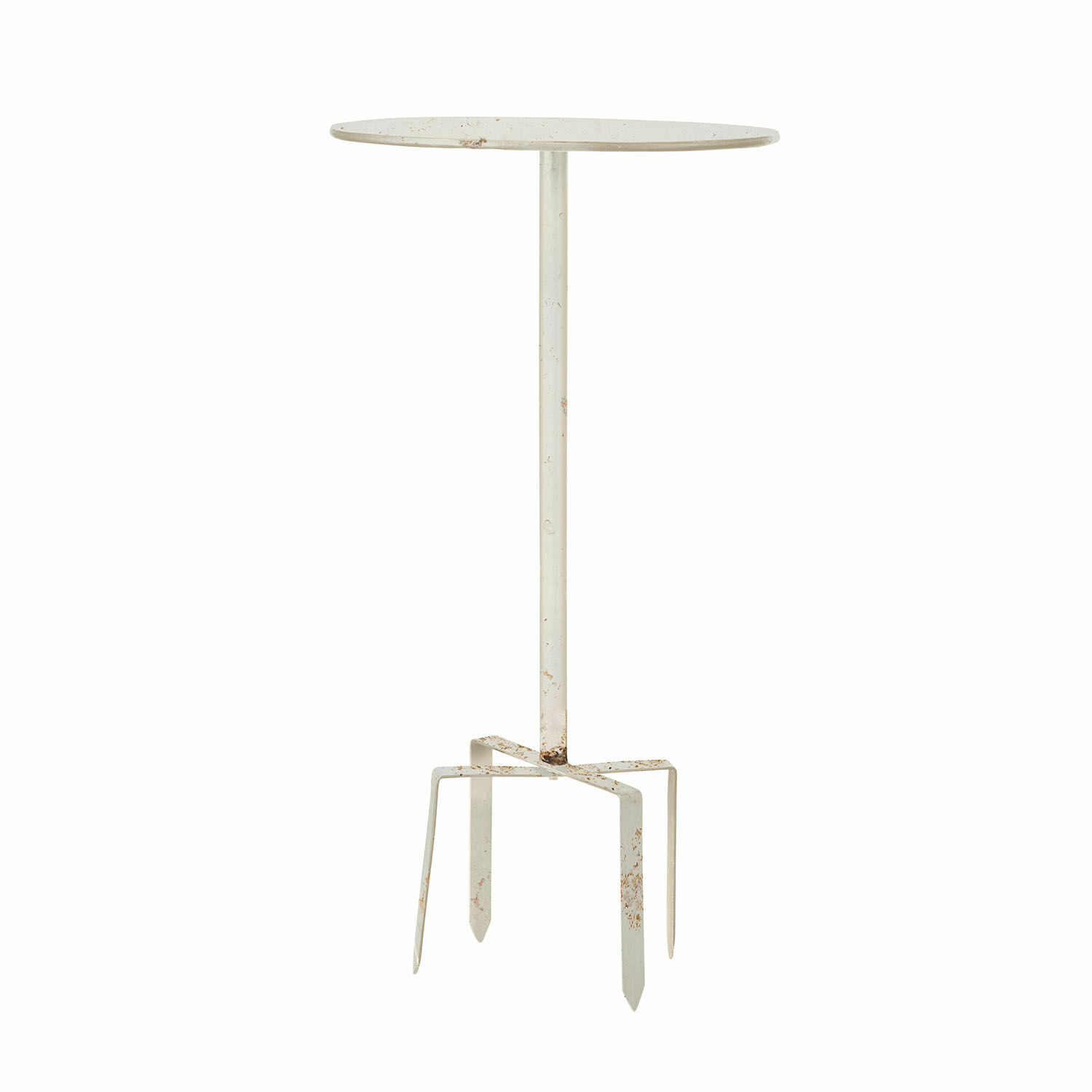 bianco antico Tavolino Fermont in metallo bianco antico, perfetto per decorazioni interne ed esterne.