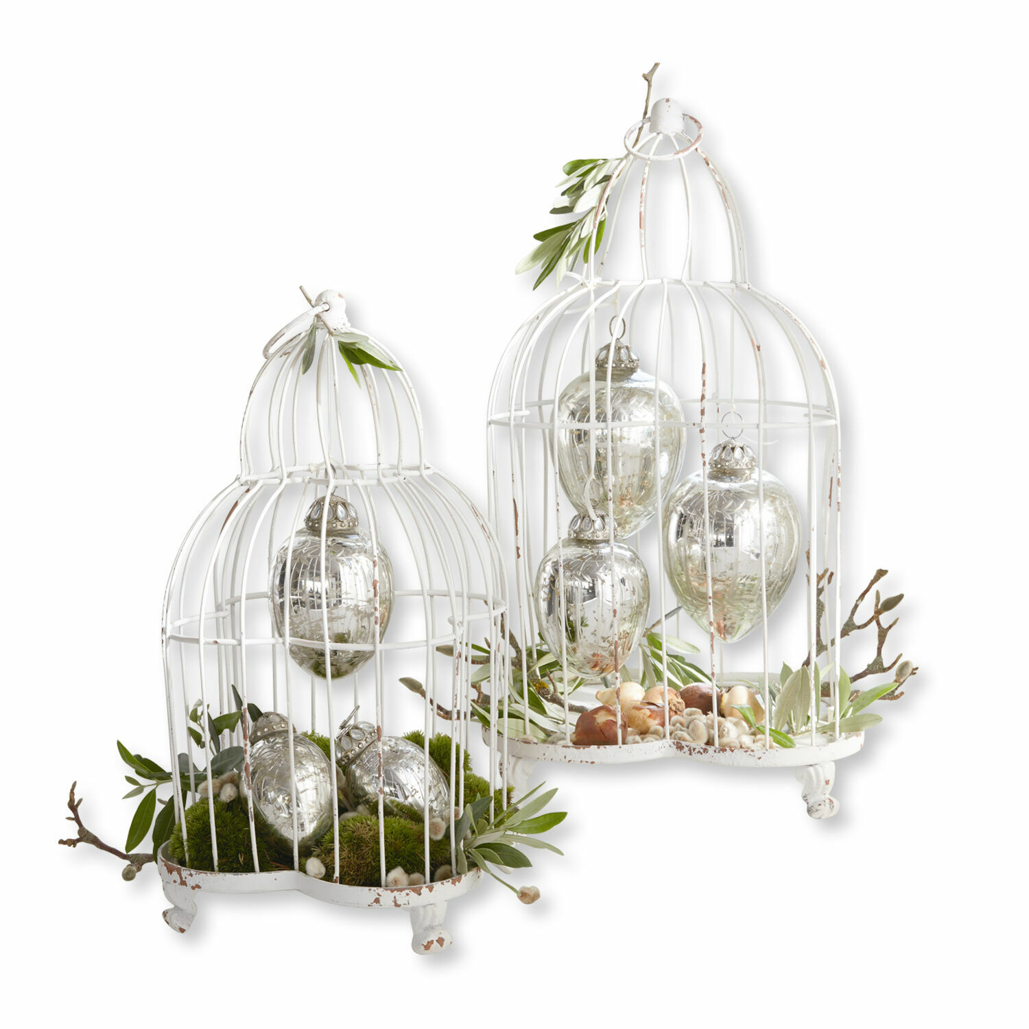 Coppia di gabbie decorative Oudenarde