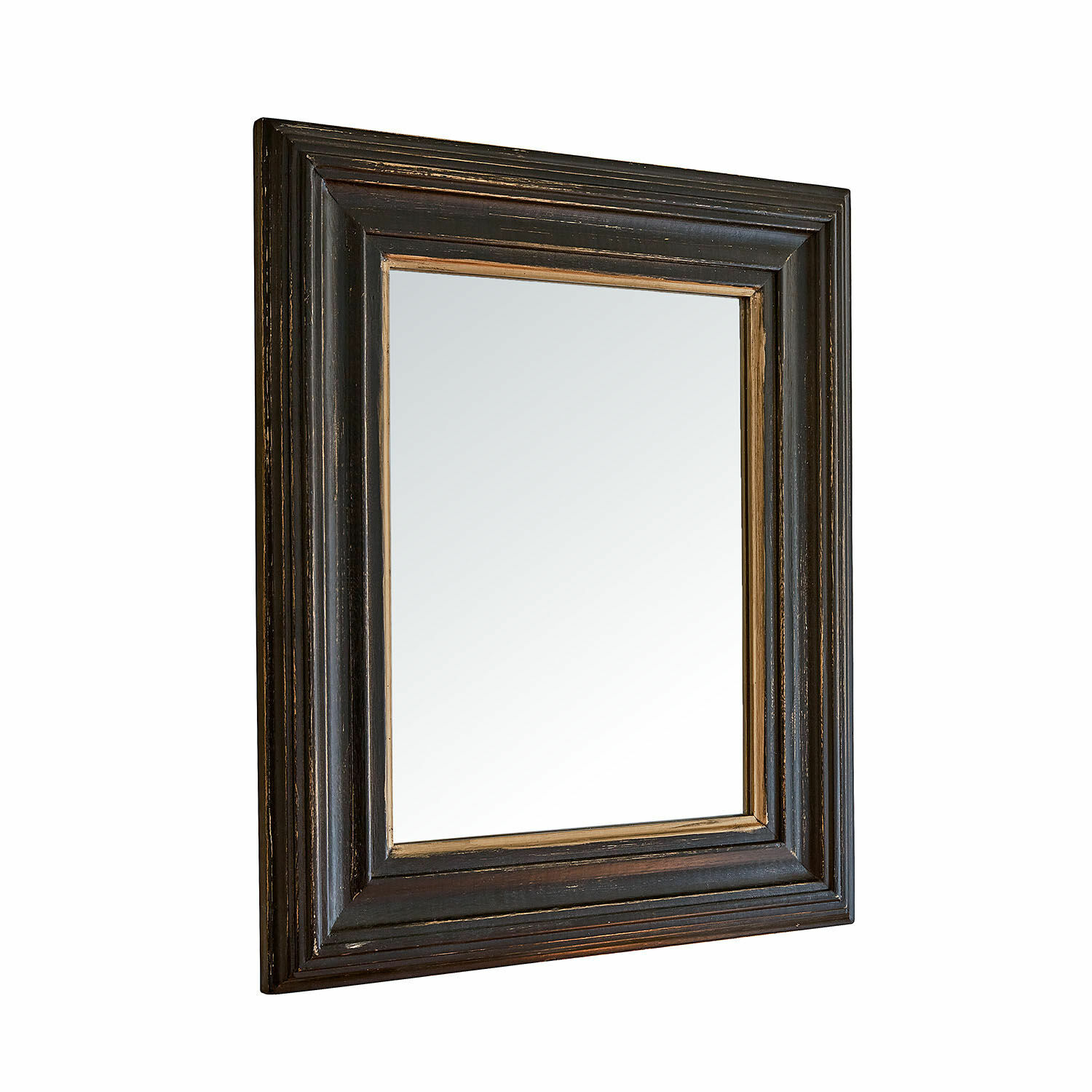 Specchio Valcienne Specchio quadrato con cornice in legno scuro stile rustico per decorazione d'interni