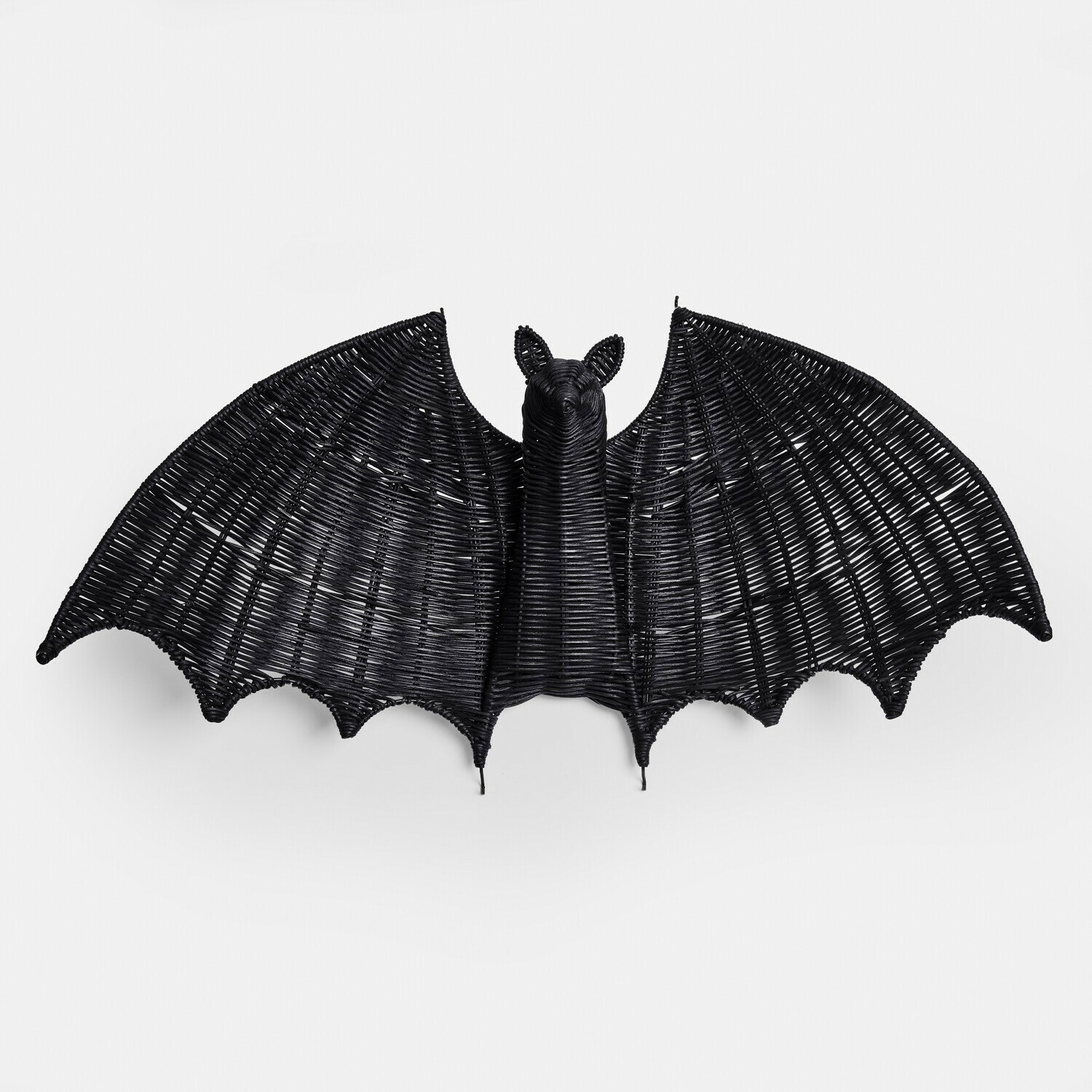 Pipistrello decorativo Dernivon Decorazione da parete pipistrello nero in vimini, accessorio originale per interni e Halloween