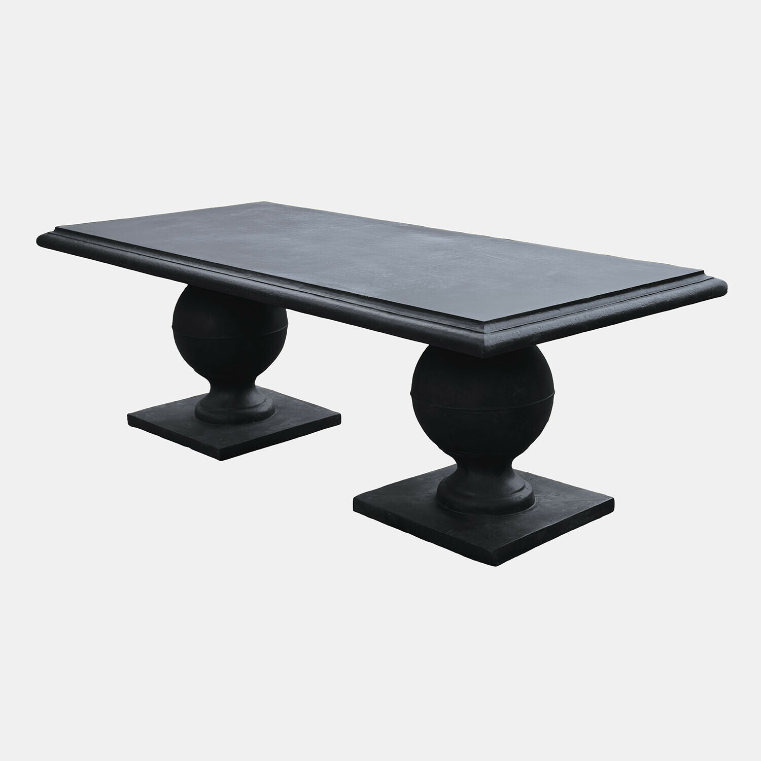 Tavolo Talvero in legno marrone antico con piano massiccio e gambe tonde, mobile da soggiorno