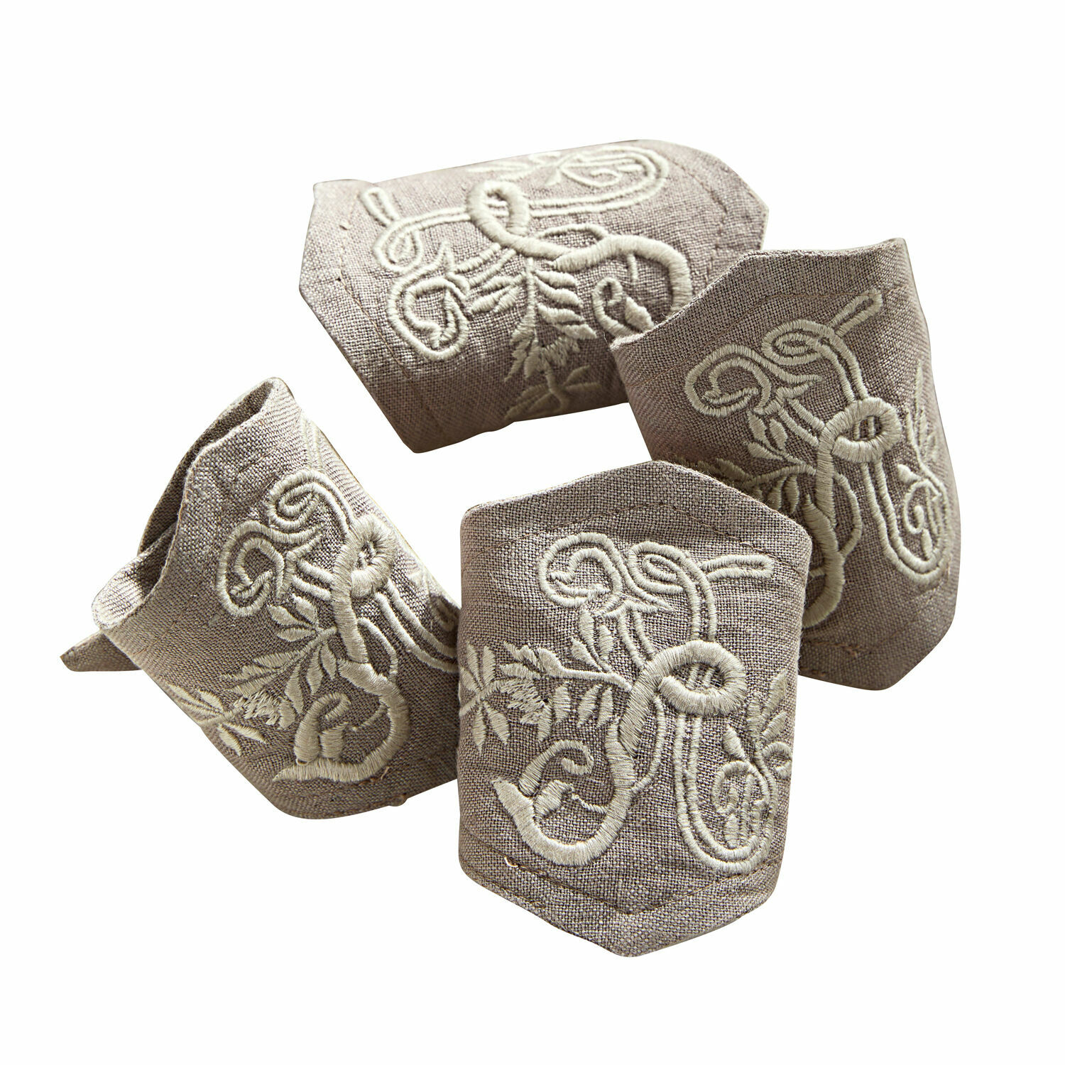 Set di 4 portatovaglioli ad anello Ashley