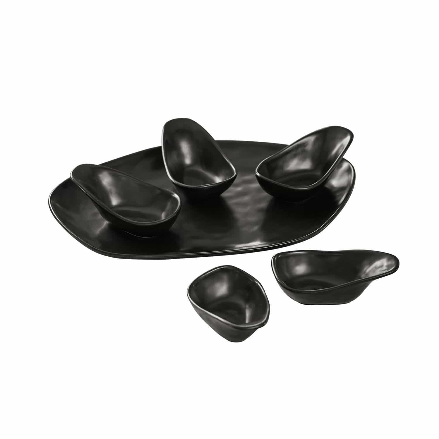 Set di 6 ciotoline su piatto Biarré