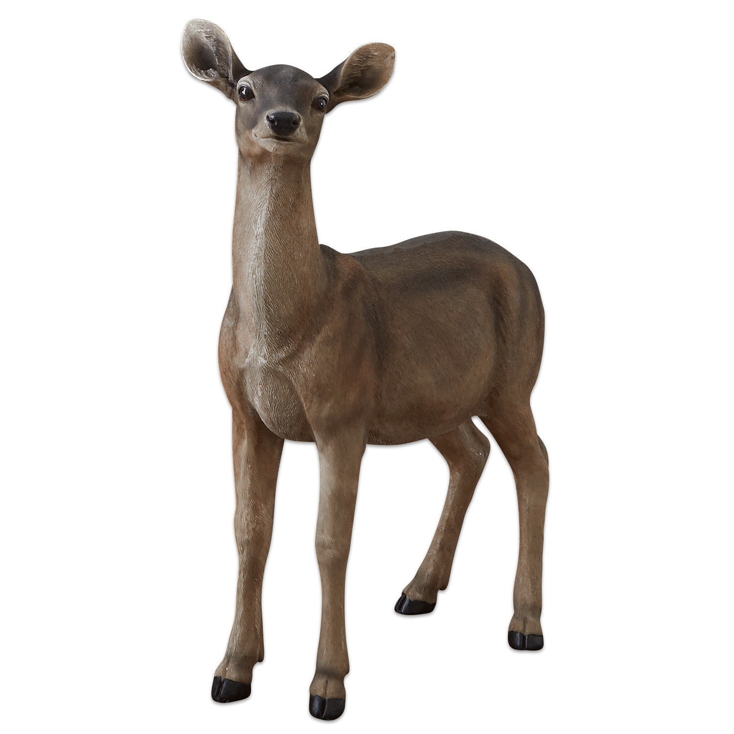 Capriolo Ruud Figura decorativa di cervo marrone naturale per decorazioni interne ed esterne