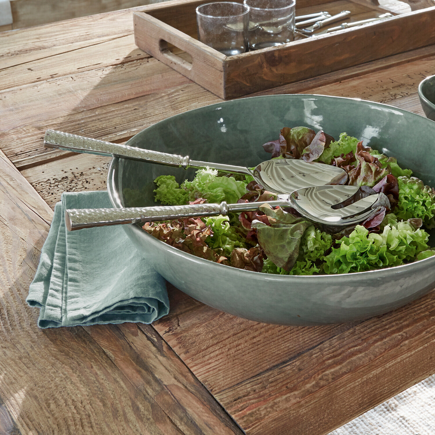 Coppia di posate per insalata Illuvar