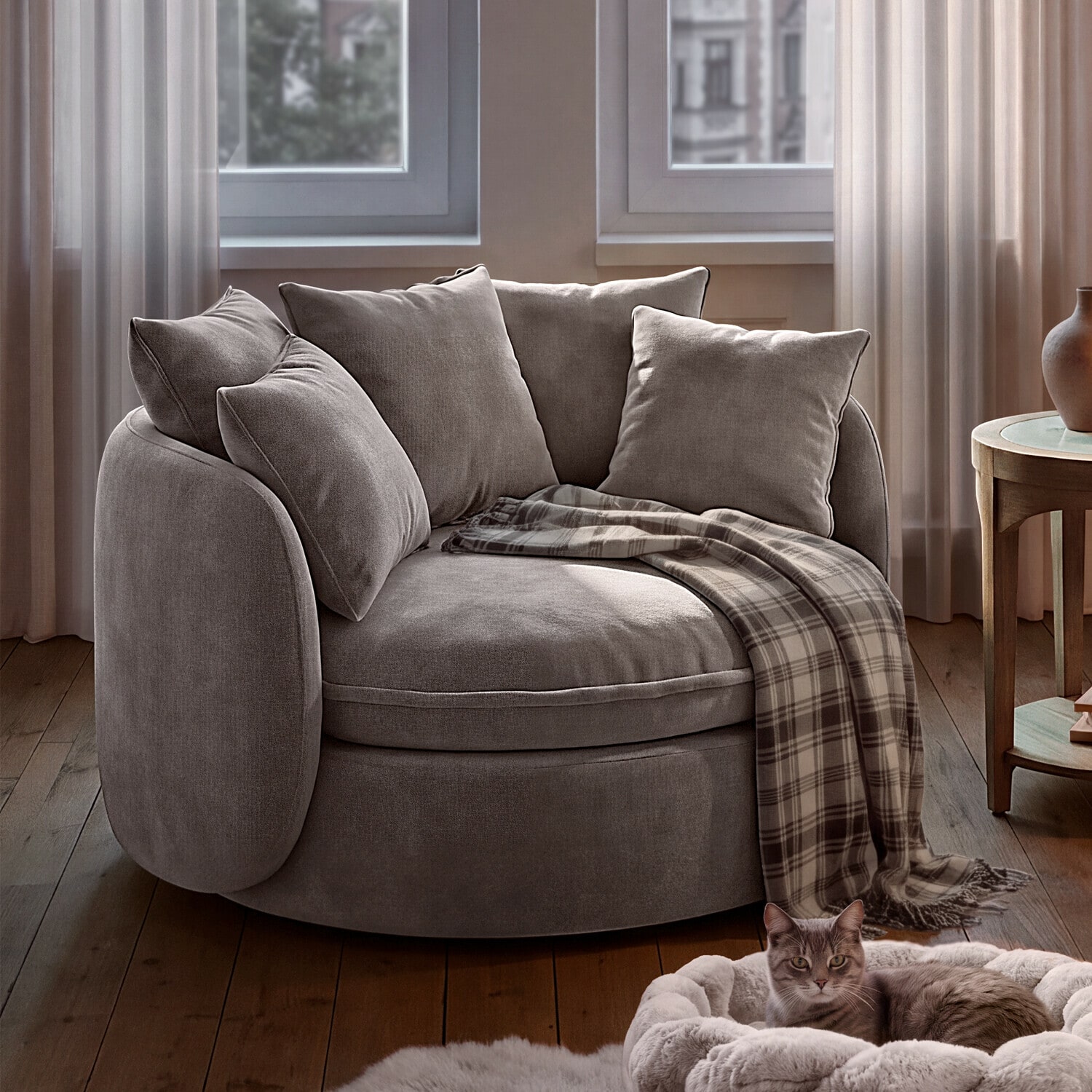 Poltrona girevole Parkford
