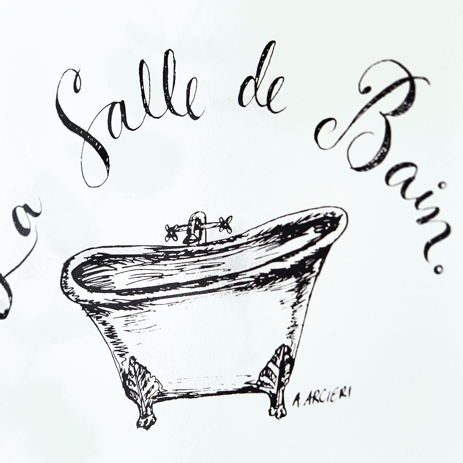 Targa decorativa La salle de bain