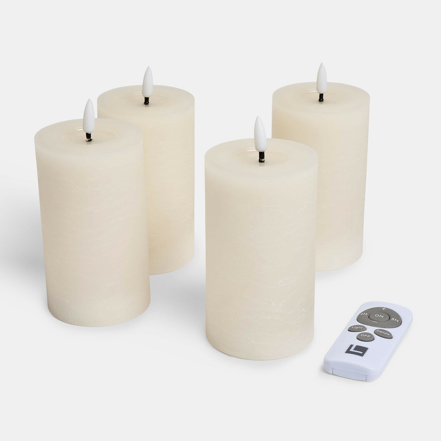 Set di 4 candele cilindriche a LED Rimfalla