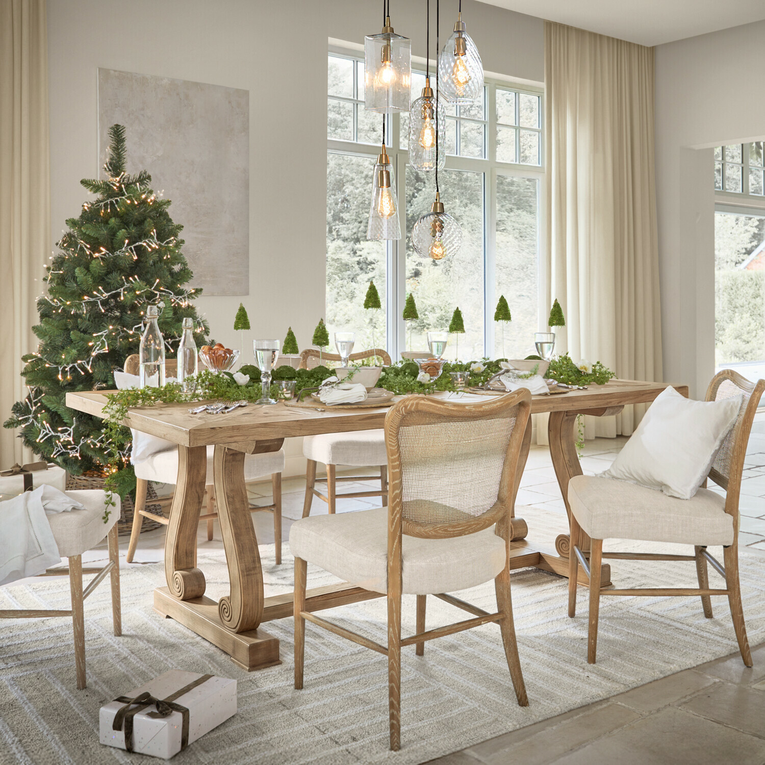 Set di 4 alberi decorativi Cassiola