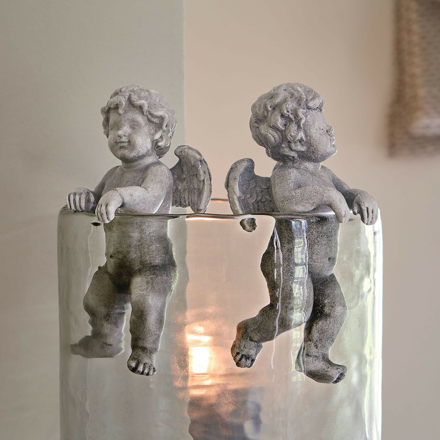 Coppia di angioletti decorativi Célestineau