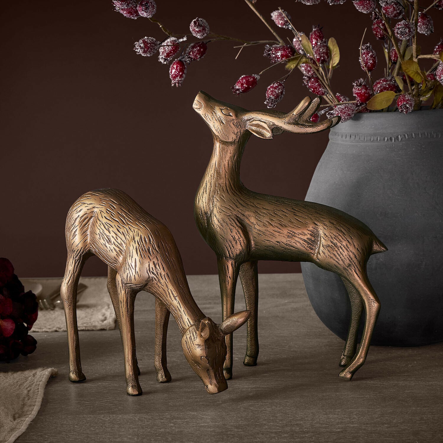 Coppia di cervi decorativi Grantmore Coppia di cervi decorativi Grantmore