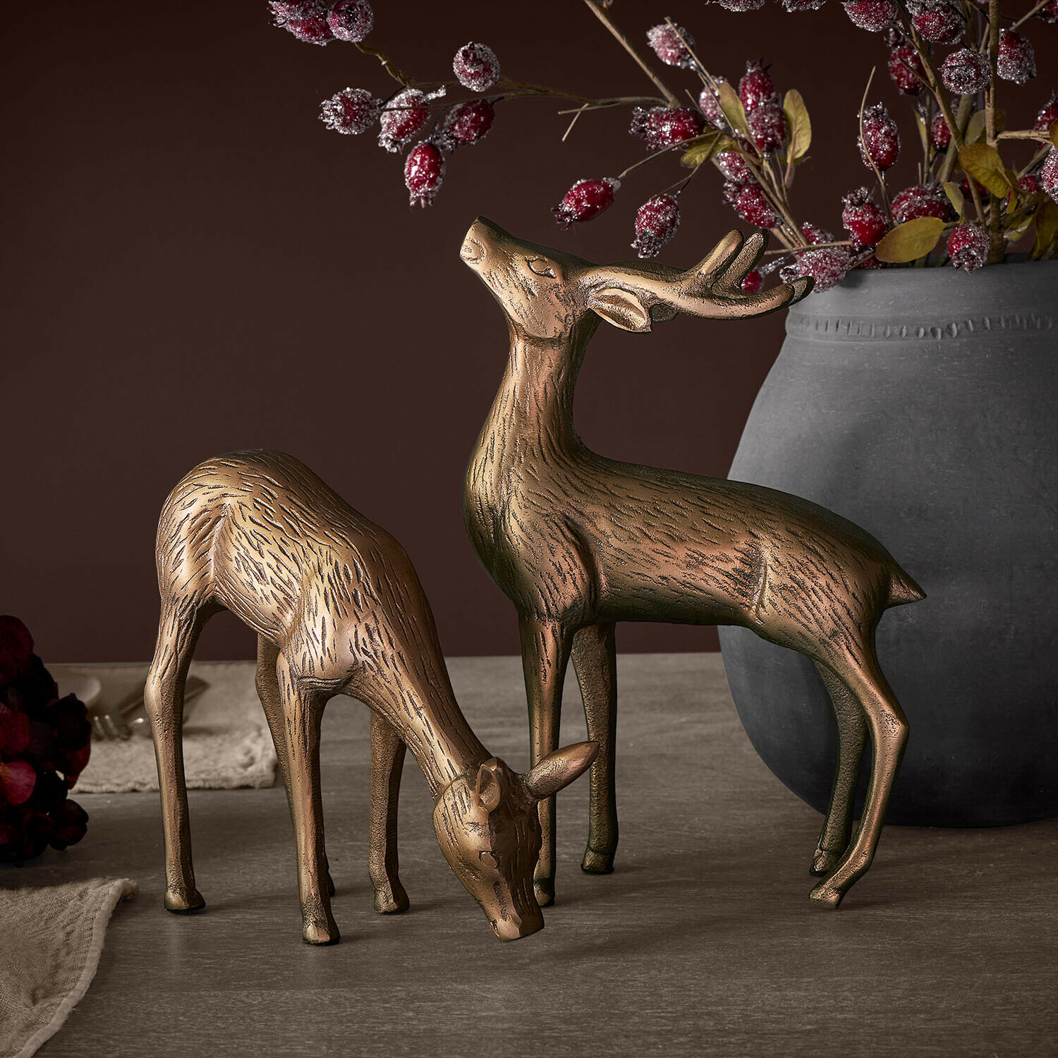 Coppia di cervi decorativi Grantmore Coppia di cervi decorativi Grantmore