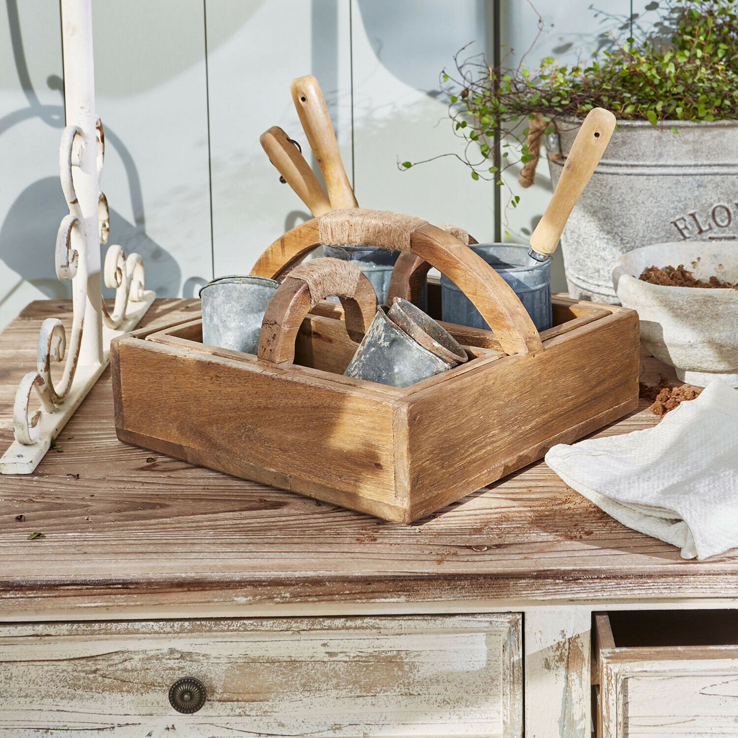 Set di 3 cassette di legno Nettleby