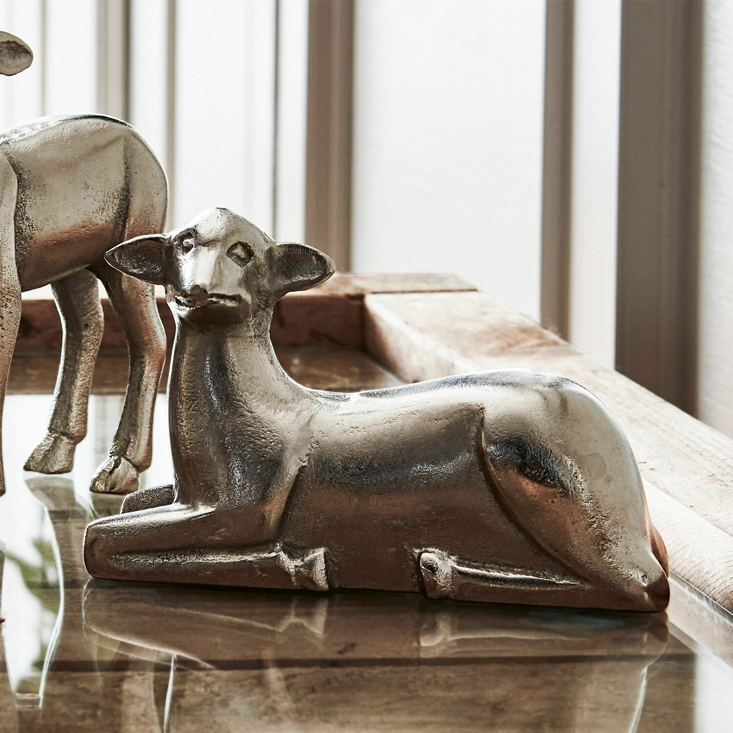 Coppia di agnelli decorativi Charmille