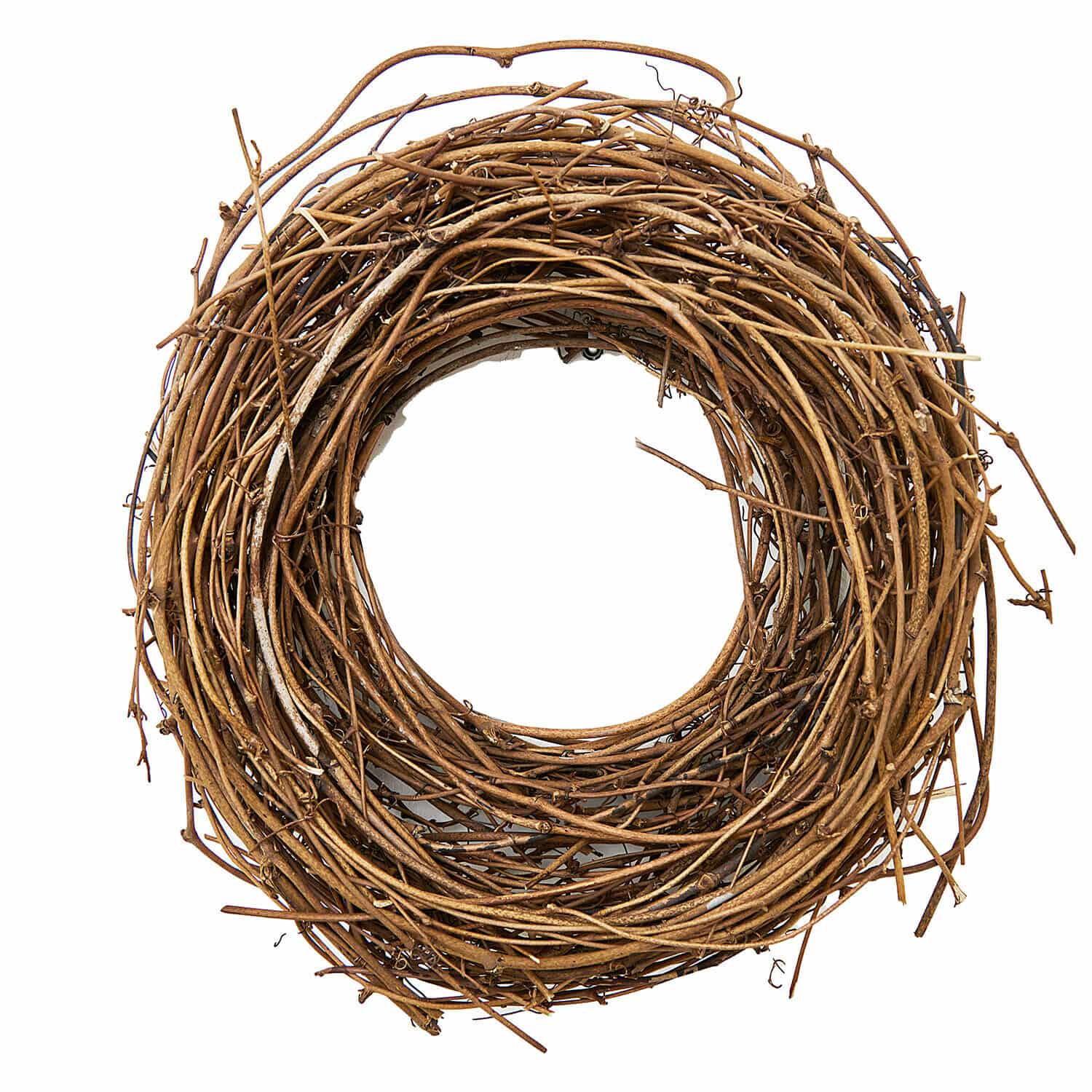 Ghirlanda Islene Corona decorativa in rami naturali marroni, ornamento rustico per pareti o porte