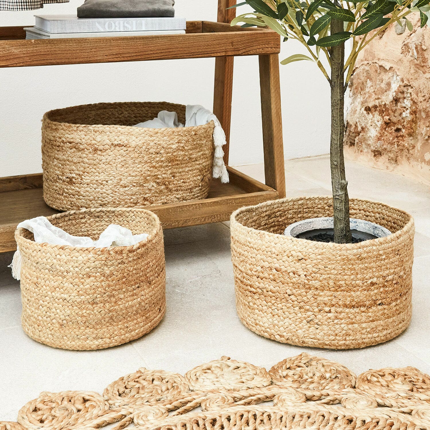 Set di 3 cesti Adaline