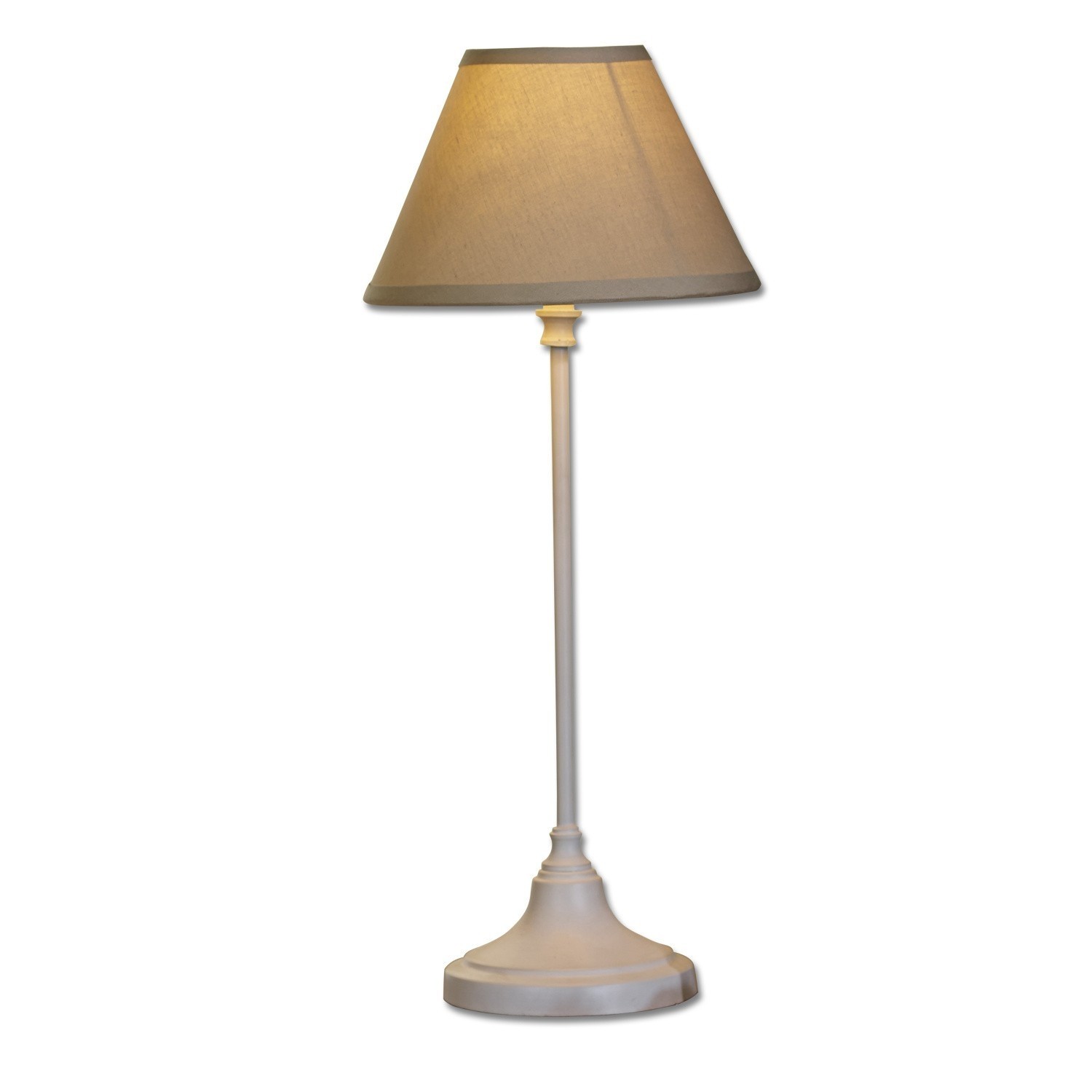 beige/ bianco antico Lampada da tavolo Swindon con base bianco antico e paralume beige, luce decorativa per soggiorno