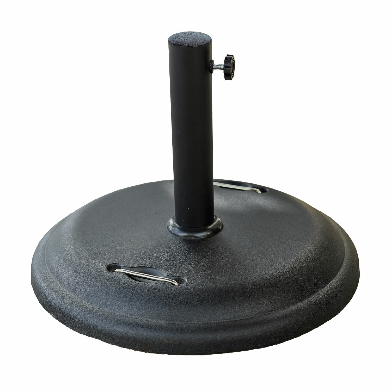 Base per ombrellone Yarra Base per ombrellone nera in metallo con supporto regolabile e spazio per peso