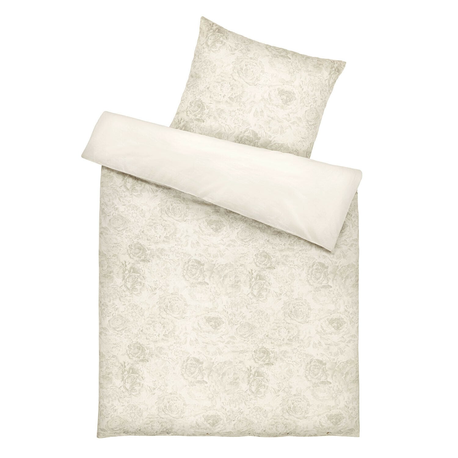 Biancheria da letto Bravonea Lenzuola in cotone chiaro con delicato motivo floreale, perfette per una camera da letto accogliente