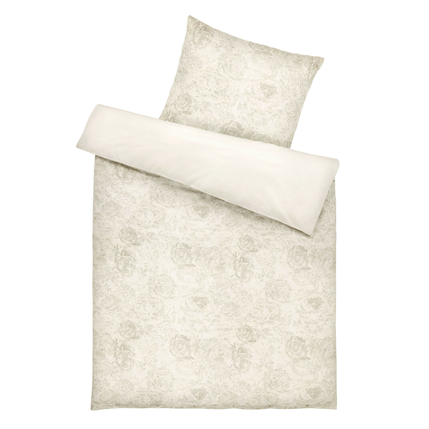 Biancheria da letto Bravonea Lenzuola in cotone chiaro con delicato motivo floreale, perfette per una camera da letto accogliente