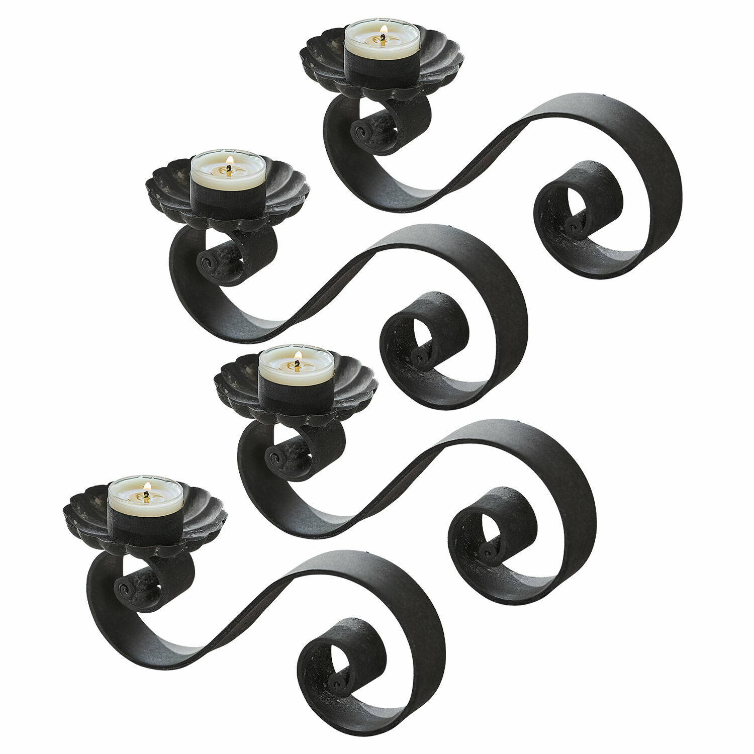 Set di 4 portacandele Vorelin