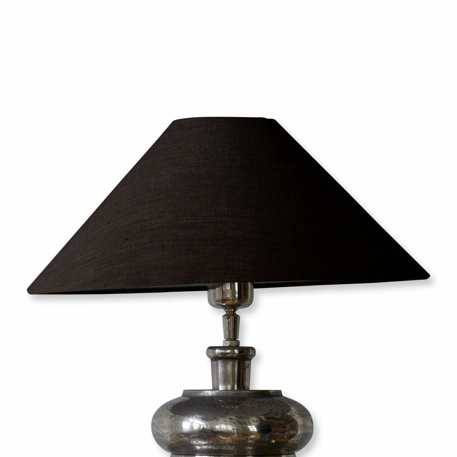 nero Paralume Emmera nero in tessuto con base in metallo per lampada da tavolo