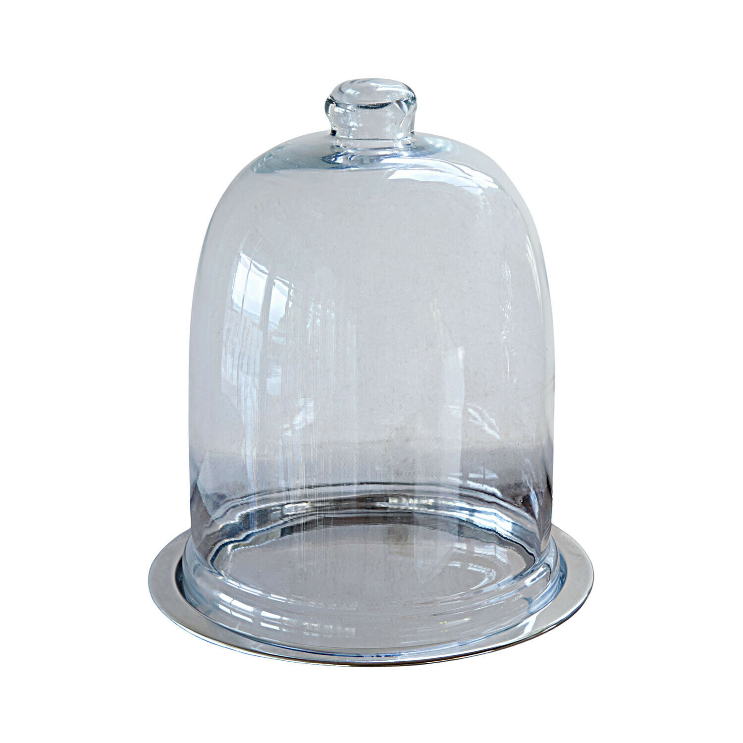 Campana di vetro con piatto Chardonne