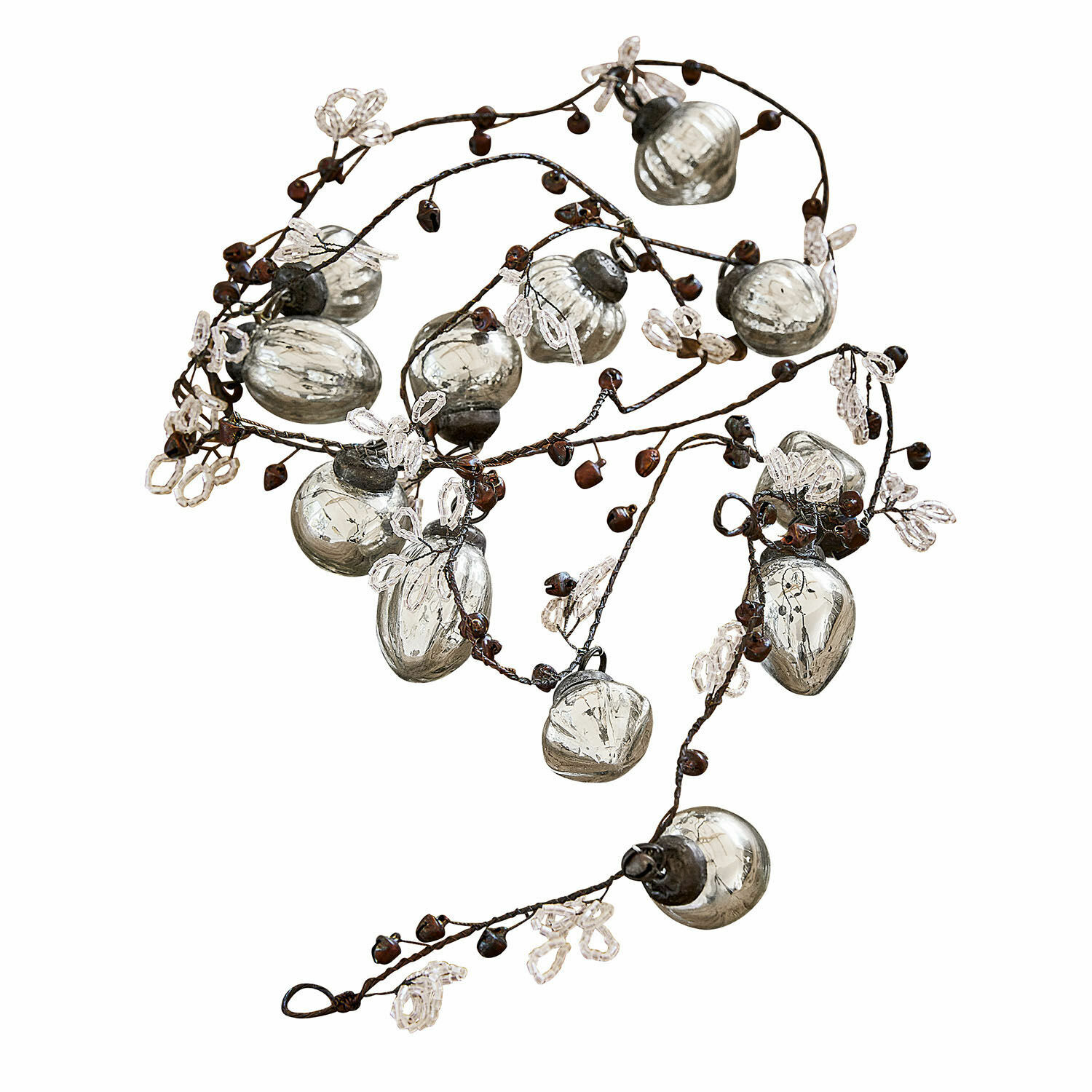 Festone Tova Catena luminosa decorativa con lampadine in vetro trasparente e dettagli marroni su filo