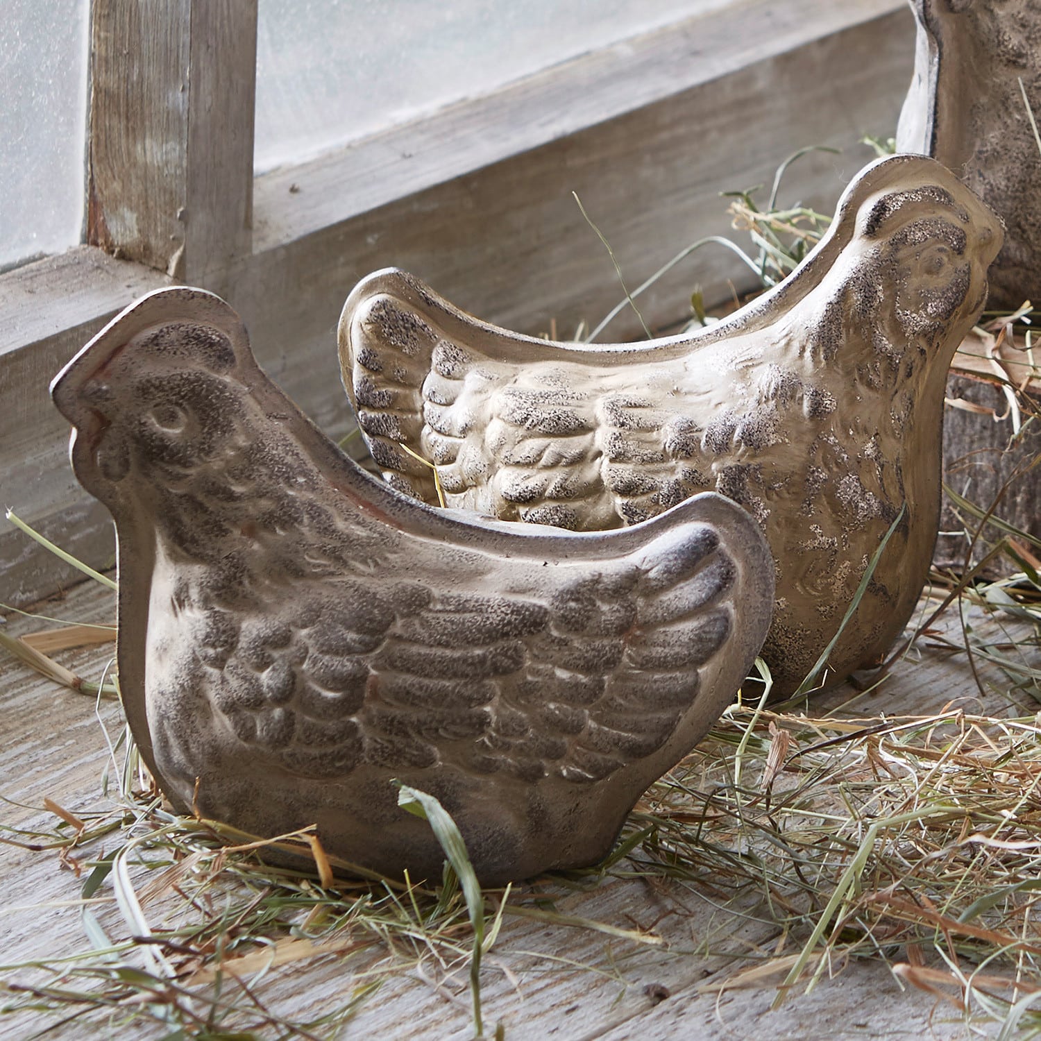 Set di 4 galline decorative Henrietta