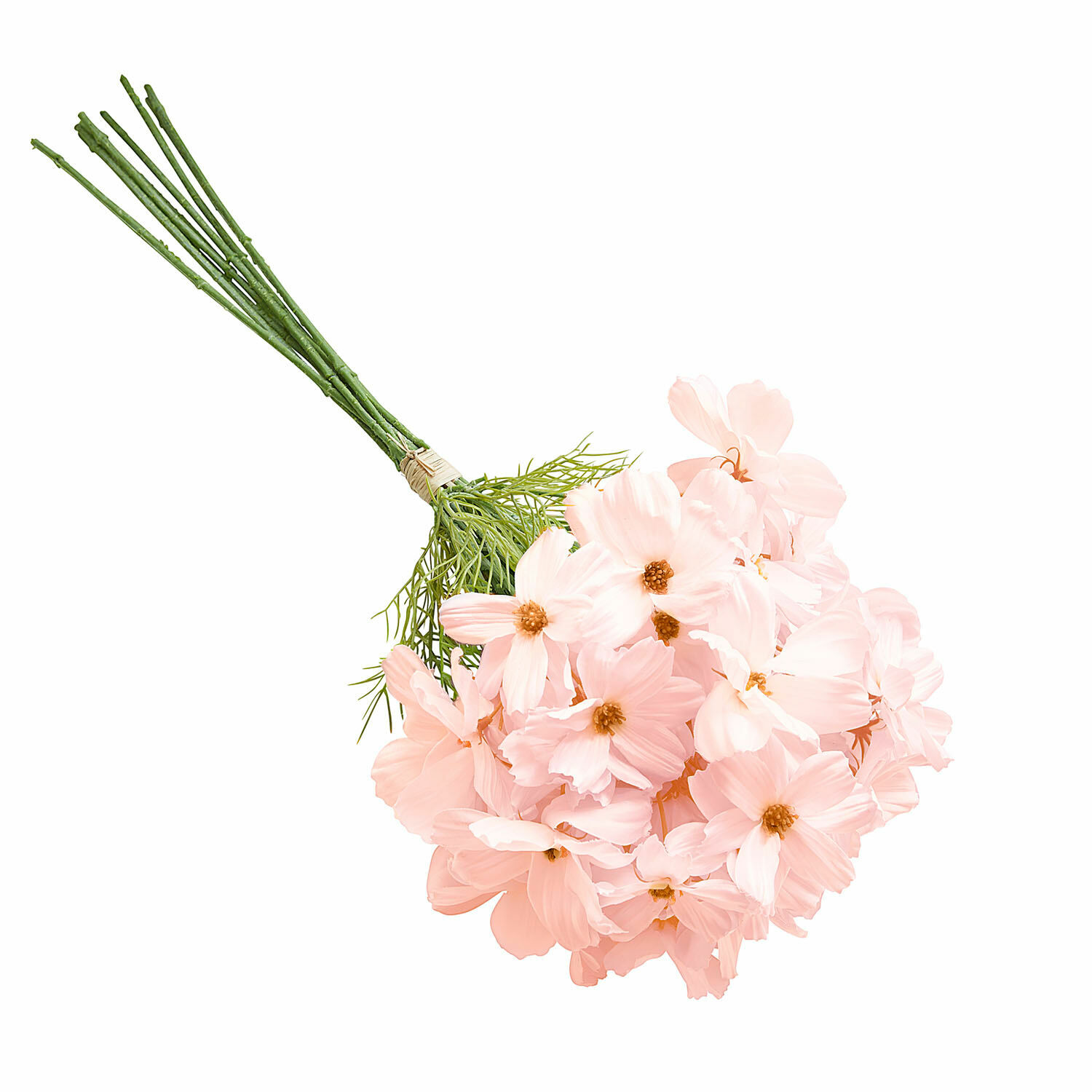 Mazzo di fiori decorativo Tilla Mazetto di fiori rosa artificiali con steli verdi per decorazione d'interni