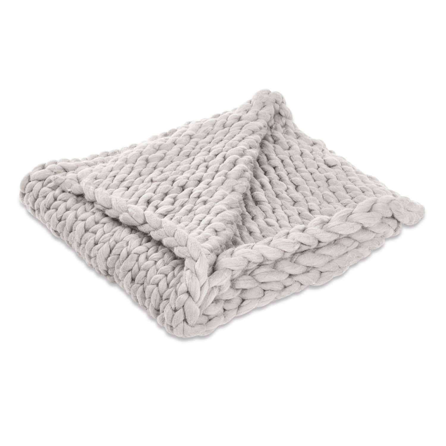 grigio Plaid grigio Reidous in tessuto spesso e morbido, ideale per decorare e riscaldare gli ambienti.
