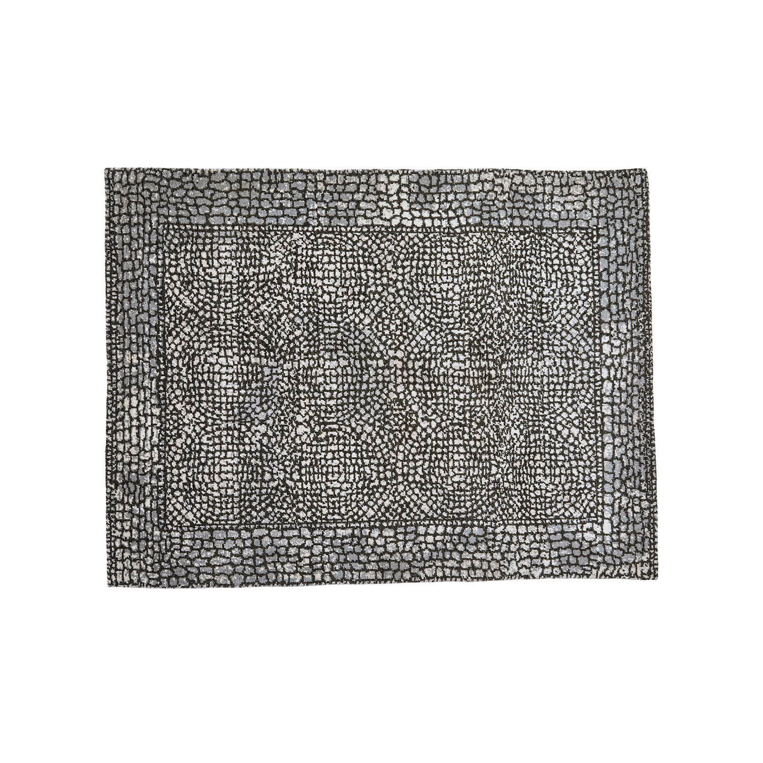 Tappeto Vermont Tappeto con motivo pietra in tonalità di grigio e nero, decorazione moderna per interni