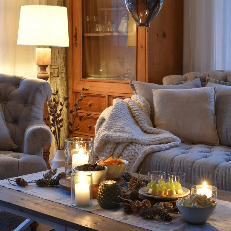 Cinema a casa in un’atmosfera invernale