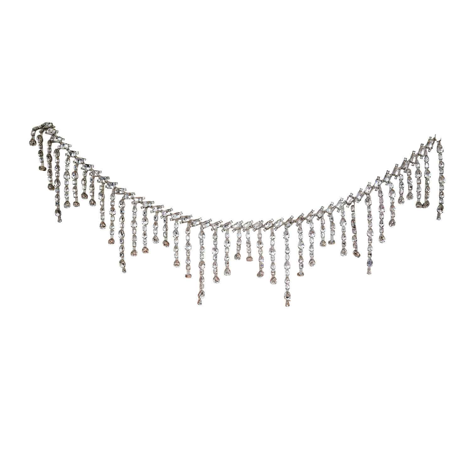 Garland Nastis Collana argentata con pendenti in cristallo, gioiello elegante da donna per occasioni speciali