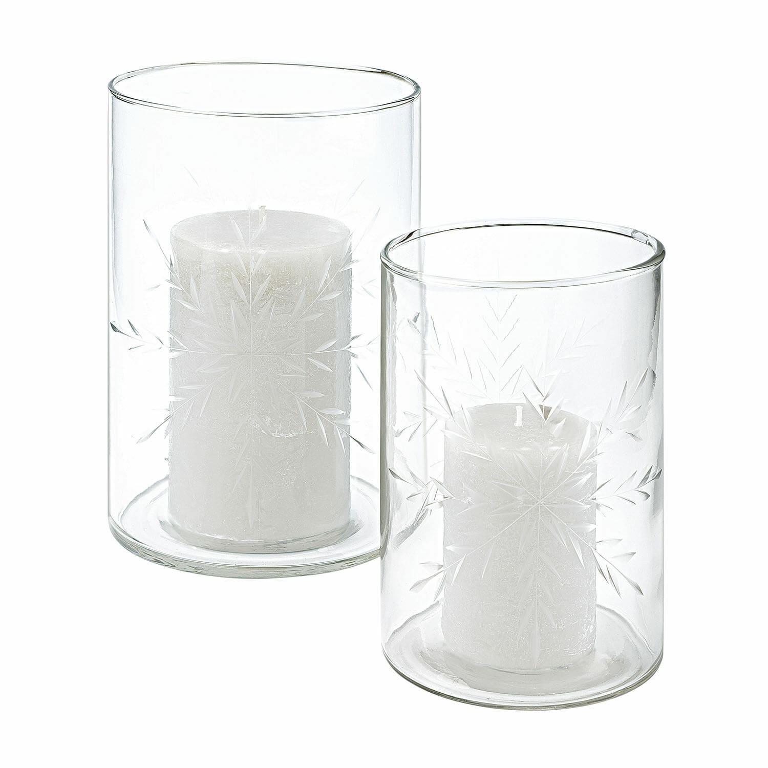 Coppia di portacandele Snowflakes