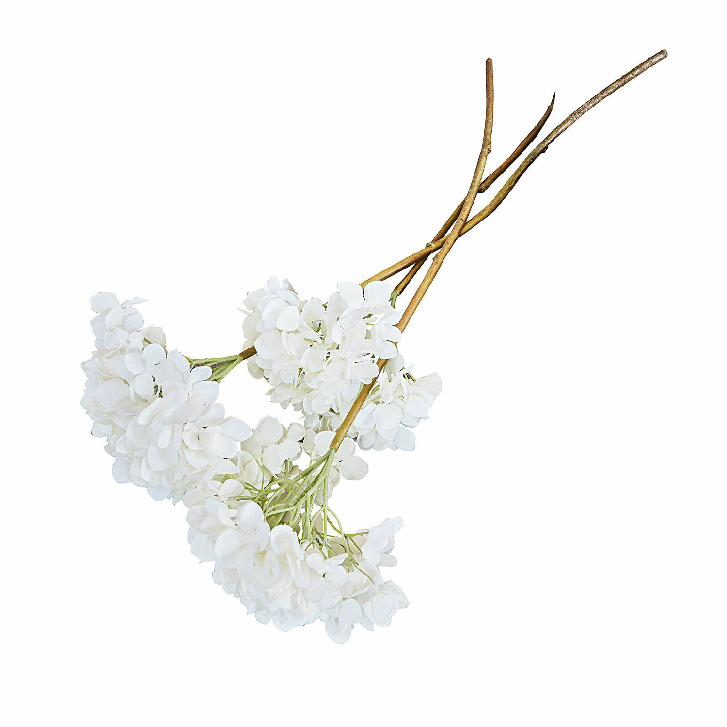 bianco/verde Set di 3 fiori decorativi Amarente bianchi con steli verdi per arredamento interno